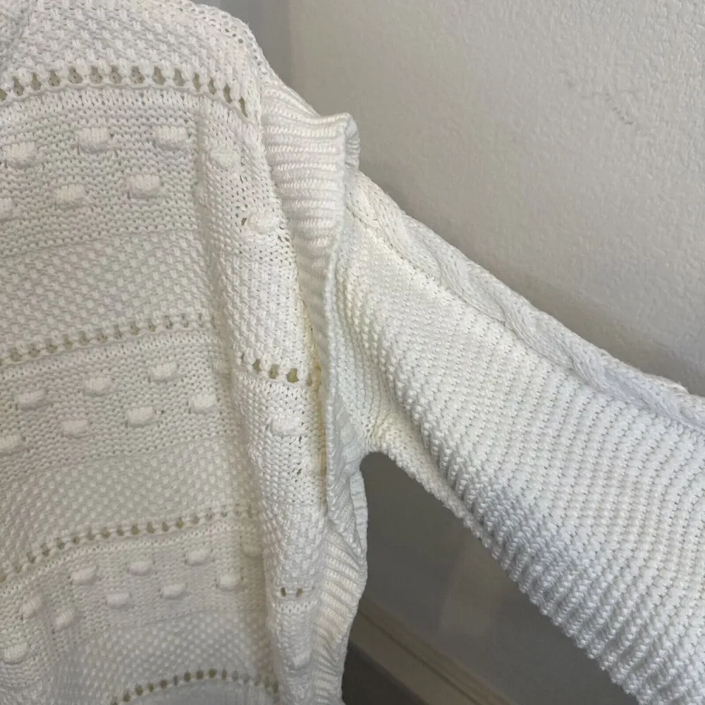White Sweater Women's M Ana A New Approach